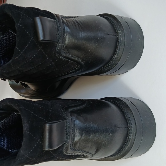 AQUATALIA Black Leather Luxery Moto Classic Boots Made In ITALY womens Sz10 - Picture 6 of 8